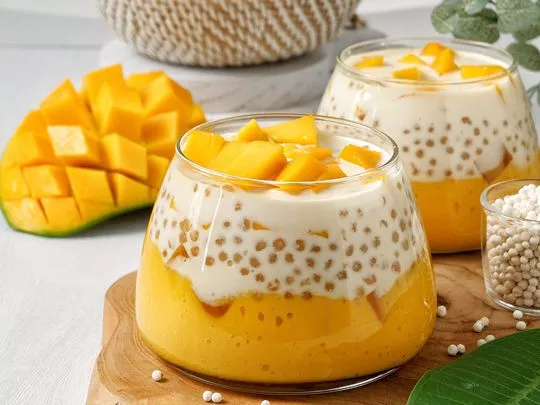 Mango Sago, Summer Dessert, Nata de Coco, Tapioca Pearls, Refreshing Treat