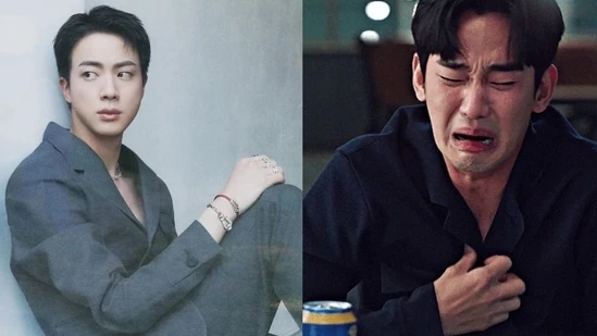 BTS Jin K-drama Queen of Tears Kim Soo Hyun Kim Ji Won tvN masterpieces Crash Landing on You Goblin W Korea interview military service Kim Seokjin Moon singer Paris Olympics torchbearer current entertainment preferences favorite drama captivating scene Queen of Tears recap BTS