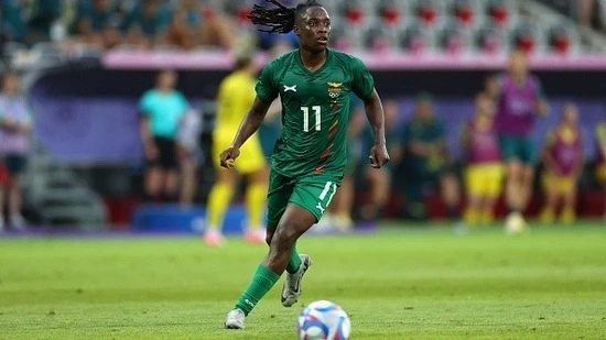 Barbra Banda hat-trick Paris 2024 Olympics Zambian striker women's football record back-to-back hat-tricks Africa’s all-time leading scorer National Women’s Soccer League NWSL Orlando Pride international goals Zambia vs Germany Olympic qualifiers Tokyo 2020 Emma Hayes unpredictable striker world football history-breaking feat top scorer women’s sports Olympic football news Paris Olympics 2024 football highlights 2024 sports events women’s soccer updates African football star football hat-tricks achievements in football