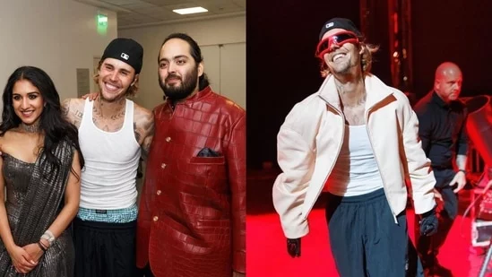 Justin Bieber India Performance Ambani Event Expecting First Child Hailey Baldwin Mukesh Ambani Anant Ambani Wedding Radhika Merchant Pre-Wedding Celebration Justice World Tour Cancellation Health Issues Ramsay Hunt Syndrome Facial Nerve Paralysis Ear Pain Beyoncé Rihanna Katy Perry Pop Star Energetic Performance Iconic Hits Baby Never Let You