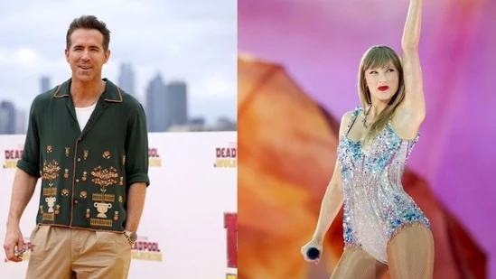 Taylor Swift playfully teases Ryan Reynolds in a hilarious Instagram post about Deadpool and Wolverine Marvel film Ryan Reynolds dedication close friend admiration heart soul sweat energy jokes pain joy rebellion darkness magic performance joy portal wild escape reality abs sandwich Hugh Jackman friendly rivalry Blake Lively Shawn Levy photo unspeakably awesome Wade Wilson godkids sperm donor close friendship actress Blake Lively social media special moments