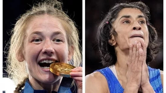 Sarah Hildebrandt gold medal Paris Olympics 2024 Vinesh Phogat disqualification weight cutting wrestling women's 50kg category emotional journey Guzman Lopez championship match US women's wrestling weight classes weight-cutting risks United World Wrestling Olympic wrestling weight limits bronze medalist Tokyo Yui Susaki Oksana Livach retirement competitive wrestling wrestling gold medal India female wrestler