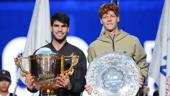 Jannik Sinner Carlos Alcaraz rivalry tennis Rafael Nadal Novak Djokovic Roger Federer Andy Murray French Open semifinal 2024 US Open quarterfinal Six Kings Slam final Australian Open US Open Grand Slam titles men's tennis