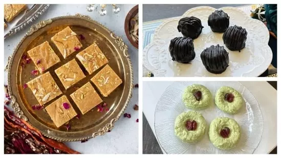 Navratri 2024 healthy dessert recipes sugar-free desserts for Navratri avocado sandesh recipe dry fruit laddoos dark chocolate gajar halwa cake millet-based sweets ragi quinoa besan barfi nutritious festive treats weight watchers desserts gluten-free Navratri sweets low-calorie mithai healthy Indian desserts Navratri sugar-free recipes chef Niriksha Reddy ITC Grand Central Swheta Aggarwal Kookie Cake Crumble Good Food Concept Amandeep Singh Westin Mumbai Garden City easy Navratri recipes festive sweets recipes for weight loss desserts with low glycemic index antioxidant-rich desserts calcium-rich sweets protein-packed Indian sweets vitamin-rich desserts healthy fats desserts Omega-3 rich sweets bone health recipes anemic-friendly desserts gut health sweets fiber-rich Navratri desserts healthy indulgence recipes festive season healthy eating nutritious Indian sweets low sugar desserts diabetes-friendly desserts serotonin-boosting sweets