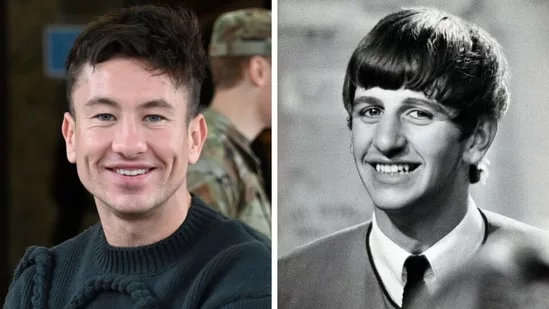 Barry Keoghan Ringo Starr Sam Mendes Beatles film series iconic band four-part film series British actor The Banshees of Inisherin Saltburn young Ringo Starr Entertainment Tonight learning to play drums