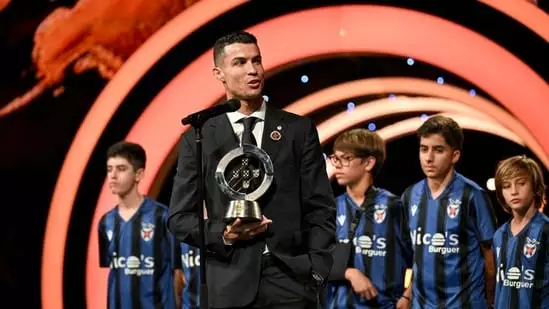 Cristiano Ronaldo football awards Platinum Quinas Portuguese Football Federation highest goal-scorer international football history 133 goals 213 appearances five-time Ballon d'Or winner Euro Cup 2016 UEFA Nations League 2019 Portugal Prime Minister Luís Montenegro Portuguese Football Federation President