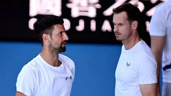 Australian Open Novak Djokovic Andy Murray Carlos Alcaraz Jannik Sinner Melbourne tennis tournament Rod Laver Arena Grand Slam ATP rankings French player Giovanni Mpetshi Perricard Serbian tennis legend