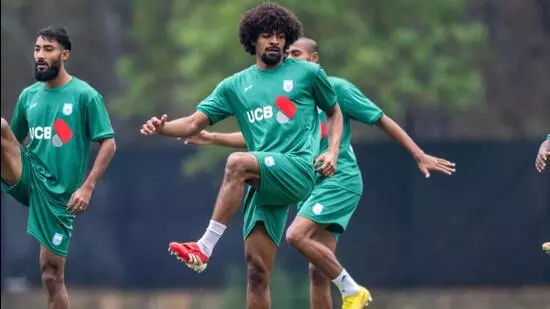 Hamza Choudhury Bangladesh debut Bangladesh football team Hamza Choudhury Asian Cup qualifier Hamza Choudhury Leicester City Hamza Choudhury Sheffield United Bangladesh vs India football match Hamza Choudhury naturalized player Asian football news Bangladesh football news Indian football news Bangladesh national