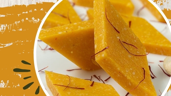 Kesariya Kaju Katli recipe Indian sweet dessert with saffron Kaju Katli with dates easy Indian dessert recipe saffron cashew fudge royal Kaju Katli mithai recipe for festivals homemade sweets 15-minute Indian dessert healthy Indian sweets cashew sweet recipe saffron sweets heart shaped Kaju Katli Indian fudge cashew fudge recipe quick sweets recipe Friday night party sweets Indian mithai ideas kesar kaju sweet saffron dessert