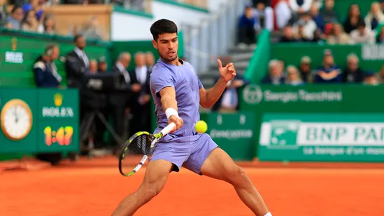 Carlos Alcaraz Monte Carlo Masters 2025 Carlos Alcaraz Monte Carlo win Carlos Alcaraz vs Lorenzo Musetti Monte Carlo Masters final Carlos Alcaraz tennis title Alcaraz comeback win Lorenzo Musetti final match ATP Masters 1000 Monte Carlo results Alcaraz Wimbledon champion Alcaraz ranking Alcaraz World No 2 ATP tennis Monte Carlo tennis tournament tennis news 2025 tennis match highlights Lorenzo Musetti ranking Alcaraz Masters title Musetti ATP ranking Musetti clay court performance Carlos Alcaraz highlights Alcaraz