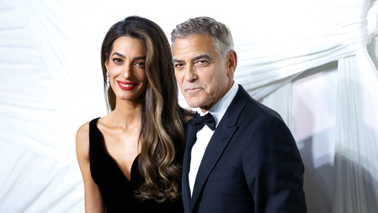 George Clooney Broadway debut Good Night and Good Luck Clooney Amal Clooney missing ER cast reunion Julianna Margulies Anthony Edwards Noah Wyle Jennifer Lopez Kaia Gerber Rande Gerber Cindy Crawford Pierce Brosnan Keely Shaye Smith Clooney twins Alexander Ella New York Broadway events Hollywood celebrities red carpet stars Clooney stage performance Edward R Murrow McCarthy era journalism Clooney marriage news Clooney family Clooney theater comeback Clooney play
