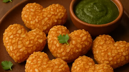 heart-shaped poha paneer cutlets healthy snack recipe easy cutlet recipe protein packed snack healthy appetizer poha paneer cutlets quick snack recipe kids tiffin box healthy food recipes crispy cutlets yogurt dip coriander leaves recipe creative snack ideas party appetizers poha recipe paneer recipe healthy snacking ideas protein snack low calorie snack vegetable cutlets healthy Indian snacks poha snacks paneer snacks protein rich food easy healthy recipes weight loss snack healthy snack for kids healthy
