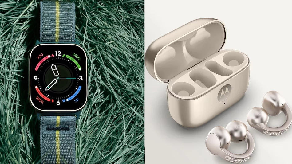 Moto Buds Loop launch Moto Watch Fit features Moto Buds Loop price Moto Watch Fit price Moto Buds Loop specifications Moto Watch Fit specifications Motorola new earbuds Motorola smartwatch Bose tuned earbuds Moto Buds Loop battery life Moto Buds Loop water resistant Moto Buds Loop CrystalTalk AI Moto Buds Loop design Moto Watch Fit battery life Moto Watch Fit OLED display Moto Watch Fit fitness modes Moto Watch Fit heart rate monitor Moto Watch Fit water resistance Motorola Edge 60 launch Motorola