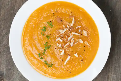 carrot almond soup recipe healthy soup ideas winter soup recipes creamy vegetable soup quick carrot soup homemade almond soup how to make carrot almond soup carrot soup for dinner nutritious soup recipe almond soup for winter light soup recipe for weight loss