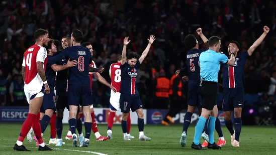 PSG vs Arsenal Champions League PSG Champions League final PSG vs Arsenal semi final PSG 2 1 Arsenal PSG 3 1 aggregate PSG Inter Milan final PSG Champions League 2025 Paris Saint Germain vs Arsenal highlights PSG goals Ruiz goal vs Arsenal Hakimi goal vs Arsenal Donnarumma saves PSG Arsenal UEFA semi