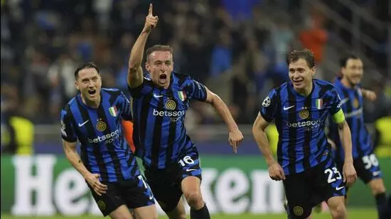 Champions League Inter Milan vs Barcelona Inter Milan beat Barcelona 4-3 Inter Milan Champions League final Inter vs Barcelona highlights UEFA Champions League semi-final Inter Milan victory Inter Milan Barcelona goals Inter Milan comeback Inter Champions League goals Inter Milan players Barcelona Champions League defeat Davide Frattesi goal Lautaro Martinez goal Francesco Acerbi goal Hakan Çalhanoğlu penalty Denzel Dumfries assists Yann Sommer saves Barcelona Raphinha goal Pedri performance