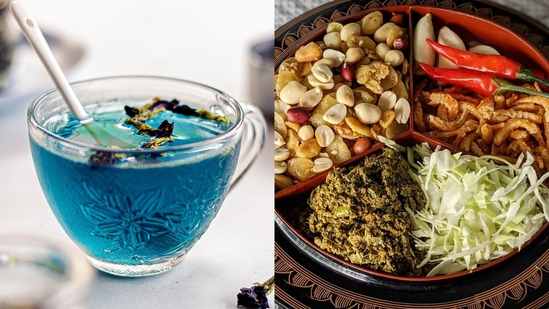 tea tea recipe tea leaf salad tea day International Tea Day Burmese salad Burmese food Laphet Thoke Myanmar food green tea green tea salad tea dressing garlic chips fish sauce sesame seeds peanuts spicy salad healthy salad crunchy salad exotic salad Asian recipes Burmese cuisine traditional Burmese food