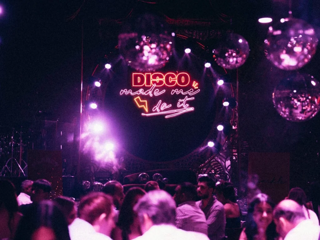 Dubai disco night brunch DIFC nightlife Babylon DIFC brunch Tuesday Dubai party events retro brunch in Dubai disco brunch theme dinner and show Dubai 80s party Dubai 90s themed brunch neon brunch Dubai Studio 54 Dubai experience Dubai live entertainment DIFC party food and drink packages Dubai themed parties Dubai nightlife hotspots best brunches Dubai late night brunch Dubai best dinner shows Babylon