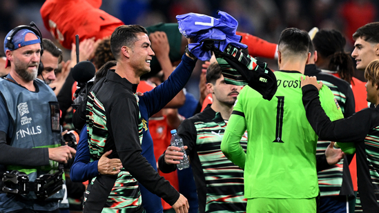 Cristiano Ronaldo UEFA Nations League 2025 Portugal vs Spain final Portugal wins on penalties Ronaldo crying after match Portugal UEFA Nations League champions Ronaldo 138 goals international football highest goal scorer Ronaldo goal vs Spain Ronaldo vs Lamine Yamal Allianz Arena Munich UEFA Nations