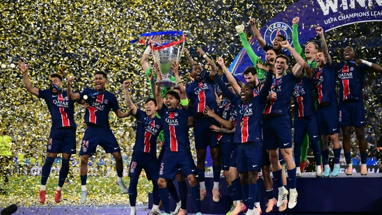 PSG Champions League win PSG beats Inter Milan PSG 5 0 Inter Milan PSG UCL final 2025 Paris Saint Germain European champions PSG historic win PSG first Champions League title Emmanuel Macron hosts PSG President Macron PSG celebration PSG at Élysée Palace PSG Champions League trophy PSG Champions League parade Paris football news PSG win news PSG vs Inter Milan highlights PSG goals UCL 2025 PSG