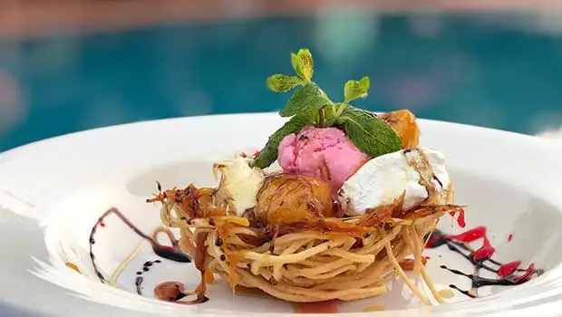 bird nest caramel banana dessert recipe banana dessert ideas caramel banana recipe crispy noodle dessert strawberry ice cream dessert mascarpone cheese desserts unique party desserts Indian dessert recipes banana sweet dish caramel banana sweet how to make caramel banana fried noodles dessert easy dessert