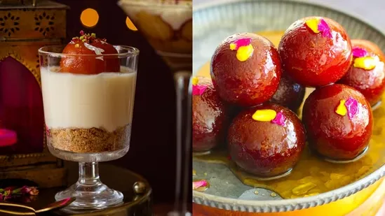 no bake gulab jamun cheesecake Indian fusion dessert quick cheesecake recipe easy no bake dessert gulab jamun cheesecake in jars 10 minute cheesecake recipe Indian dessert ideas cheesecake without oven desi style cheesecake homemade gulab jamun cheesecake instant cheesecake dessert jar recipe cheesecake with biscuits Indian sweets fusion dessert ideas rose flavored cheesecake Indian cream cheese dessert cheesecake