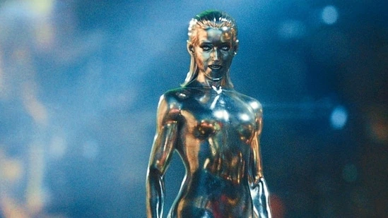 Julia Garner Silver Surfer The Fantastic Four First Steps Marvel Cinematic Universe Shalla-Bal female Silver Surfer Julia Garner new movie Pedro Pascal Reed Richards Vanessa Kirby Sue Storm Joseph Quinn Johnny Storm Ebon Moss-Bachrach Ben Grimm Galactus Ralph Ineson Paul Walter Hauser Natasha Lyonne John Malkovich Marvel 2025 movies upcoming Marvel movies Fantastic Four cast Julia Garner London premiere