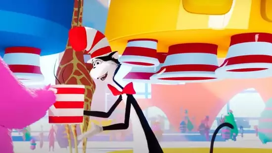 The Cat in the Hat trailer Bill Hader animated Cat in the Hat movie new Dr. Seuss movie Warner Bros Animation Cat in the Hat 2026 release Bill Hader Dr. Seuss voice cast Cat in the Hat new version animated family movies upcoming Dr. Seuss adaptations DNEG animation Cat in the Hat sneak peek Gabby and