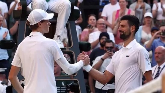 Jannik Sinner Wimbledon final Novak Djokovic injury Carlos Alcaraz Wimbledon 2025 Wimbledon semi final results tennis news today Sinner vs Alcaraz Wimbledon final Novak Djokovic Wimbledon loss Jannik Sinner tennis highlights Wimbledon final match time ATP head to head Sinner vs Alcaraz grass court record Wimbledon Centre Court Sinner post match interview Djokovic injury update French Open final rematch Wimbledon tennis predictions Wimbledon championship 2025 tennis rivalry