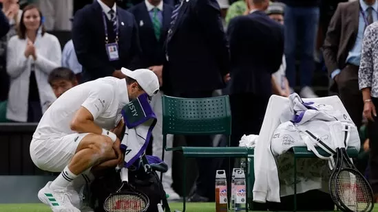 Grigor Dimitrov Wimbledon 2025 Wimbledon injury news Grigor Dimitrov injury update Jannik Sinner Wimbledon match Wimbledon upset Dimitrov vs Sinner Wimbledon Centre Court Dimitrov injury retirement Wimbledon heartbreak tennis injuries Grand Slam retirements Wimbledon quarterfinals