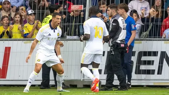 Cristiano Ronaldo Al Nassr pre season goal Ronaldo scores against Toulouse Al Nassr vs Toulouse match Cristiano Ronaldo 2025 goals Ronaldo football news Saudi Pro League news Al Nassr football team Al Nassr wins pre season Ronaldo age 40 goal Joao Felix Al Nassr signing Joao Felix transfer news Al Nassr new player