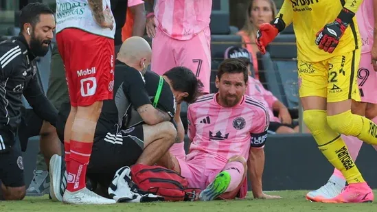 Lionel Messi injury update Lionel Messi Inter Miami Lionel Messi hamstring problem Inter Miami vs Necaxa Messi substitution Messi health status Lionel Messi fitness Messi injury 2025 Messi discomfort Messi thigh injury Messi groin injury Lionel Messi latest news Inter Miami match highlights Messi goal record Inter Miami Leagues Cup Messi replaced by Redondo Messi age 38 Lionel Messi football career Messi international