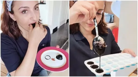 Soha Ali Khan healthy chocolate recipe Soha Ali Khan sugar free chocolate recipe Soha Ali Khan gluten free chocolate recipe Soha Ali Khan dairy free chocolate recipe Bollywood celebrity recipes healthy chocolate without sugar gluten free chocolate ideas dairy free chocolate ideas homemade chocolate recipe Bollywood healthy recipes coconut oil chocolate recipe unsweetened cocoa powder chocolate recipe stevia chocolate recipe vanilla essence chocolate recipe quick chocolate recipe healthy dessert recipe healthy sweet treat