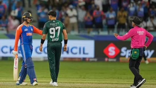 Abhishek Sharma Asia Cup Abhishek Sharma vs Haris Rauf India vs Pakistan 2025 Asia Cup Super Four Dubai International Cricket Stadium Abhishek Sharma fifty Abhishek Sharma 74 India Pakistan rivalry Shaheen Shah Afridi vs Abhishek Sharma Haris Rauf clash Abhishek Sharma drop catch Sahibzada Farhan half century Shubman Gill Asia Cup India chase 172 runs Abhishek Sharma sixes Abhishek Sharma strike rate Abhishek Sharma redemption Abhishek Sharma aggressive batting India vs Pakistan highlights Asia Cup live score Asia