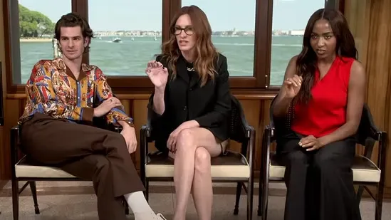 Ayo Edebiri Venice Film Festival Ayo Edebiri After the Hunt Julia Roberts Andrew Garfield Luca Guadagnino ArtsLife TV interview Ayo Edebiri MeToo response Ayo Edebiri Black Lives Matter Ayo Edebiri viral moment Ayo Edebiri social media praise Ayo Edebiri interview exclusion Ayo Edebiri calm response Ayo Edebiri activism Hollywood after MeToo Hollywood after Black Lives Matter Ayo Edebiri powerful statement Julia Roberts After the Hunt Andrew Garfield After the Hunt Amazon MGM Studios After the Hunt release date