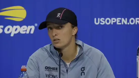 Iga Swiatek US Open loss Amanda Anisimova US Open 2025 Swiatek press conference Swiatek viral moment Swiatek emotional outburst Swiatek mental break question US Open quarterfinal Swiatek vs Anisimova Swiatek Wimbledon champion Swiatek Cincinnati Open winner Swiatek mixed doubles with Casper Ruud Swiatek Aryna Sabalenka ranking Swiatek WTA Finals 2025 US Open highlights Swiatek post match interview Swiatek controversy Swiatek emotional response Swiatek fatigue debate Swiatek serve struggles Swiatek