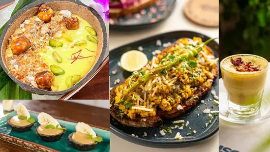 Navratri 2025 fasting foods global flavors Indian fasting recipes Kuttu atta recipes Sabudana dishes Singhara recipes Tofu Schnitzel Wraps Kuttu Tacos Turmeric Latte Eggless Akuri Toast Plant based Navratri dishes Jackfruit Makhani Tahini Date Coffee Mediterranean Bowl Kodo Millet Tabbouleh Rainbow Salad Rolls Thecha Cheese Grill Plant Based Mac n Cheese Falahari Dosa Peanut Podi Coriander Coconut Chutney Paneer Makhana Makhni Kuttu Ki Roti Sabudana Khichdi Lotus Seed Kheer Sabudana Fresh Fruit Pudding Samak Rice Biryani Singhade ke Atte ki Kadhi Seb ka Halwa Jaggery Phirni with Makhana Praline Kuttu Potato Kuttu Mewa Barfi Kuttu Laddoo Paneer Peanut Seekh Kebab Flourless Potato Gnocchi Beetroot Carpaccio Navratri Basil Pesto Hara Sabudana Khichdi Lotus Stem Honey Chilli Kung Pao Paneer Chilly Paneer Potato Wedges Thai Inspired Papaya Peanut Salad Apple Pomegranate Ginger Cooler Sweet Potato Walnut Tikki