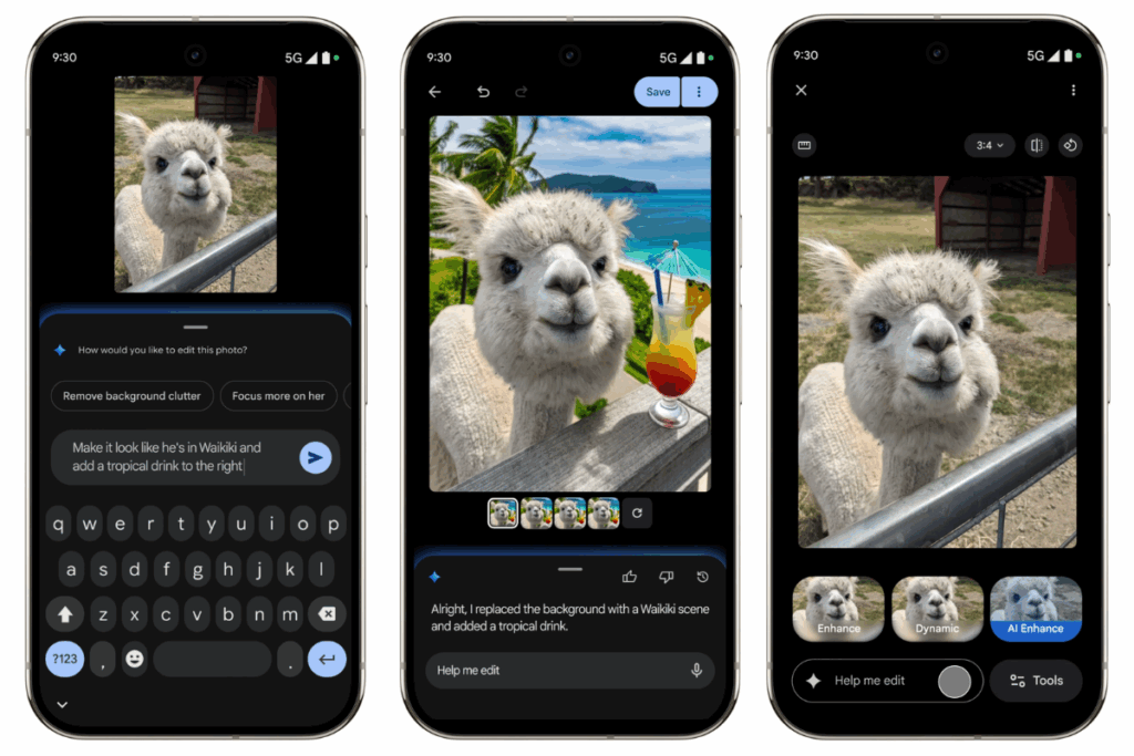 Google Photos Google Photos AI Google Photos conversational editing Google Photos Gemini AI Google Photos text prompt editing Google Photos voice commands Google Photos Android feature Google Pixel 10 Google Pixel 10 Pro Google Pixel 10 Pro XL Google Photos Made By Google 2025 Google Photos updates Google Photos image editor