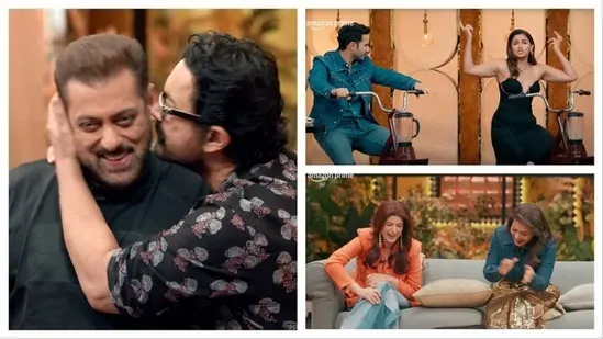 Two Much with Kajol and Twinkle trailer Prime Video talk show Bollywood celebrity talk show Kajol Twinkle Khanna show Salman Khan talk show Aamir Khan talk show Alia Bhatt Varun Dhawan show Akshay Kumar guest Karan Johar guest Kriti Sanon guest Vicky Kaushal guest Govinda guest Janhvi Kapoor guest Chunky Pandey guest Bollywood OTT shows Bollywood Prime Video release Indian celebrity interviews Bollywood unscripted talk show new talk shows 2025 Prime Video new releases Bollywood star line up Bollywood