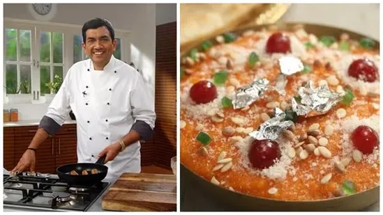 halwa parantha recipe Sanjeev Kapoor dessert recipe Aligarh street food Indian sweet recipes semolina halwa recipe Indian parantha recipes festive dessert ideas unique Indian desserts halwa recipe step by step Indian street food recipes halwa parantha preparation Indian sweet dishes Uttar Pradesh street food traditional Indian desserts chef Sanjeev Kapoor recipes Indian festival sweets halwa with parantha Indian