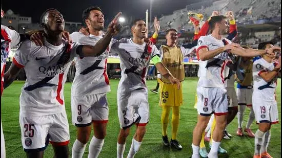 PSG vs Barcelona Champions League PSG Barcelona highlights PSG Barcelona goals PSG Barcelona 2-1 PSG Champions League win PSG away win Barcelona high defensive line Achraf Hakimi assist Nuno Mendes assist Goncalo Ramos goal Senny Mayulu goal Ferran Torres goal Marcus Rashford assist Lamine Yamal Barcelona PSG Luis Enrique PSG Hansi Flick Barcelona PSG consecutive wins PSG Barcelona Camp Nou PSG Barcelona full match