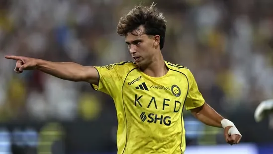 Joao Felix Al Nassr FC Goa Indian football fan detained Goa football match Al Nassr vs FC Goa Asian Champions League 2 Joao Felix selfie incident football pitch invasion football security breach Cristiano Ronaldo Al Nassr India Joao Felix fan FIR filed Goa police football news India Joao Felix in Goa Al Nassr tour India football stadium incident AFC fine Fatorda Stadium football match Goa sports update Indian fan arrested Joao Felix selfie deleted Joao Felix Al Nassr star Goa football crowd control AFC Champions League