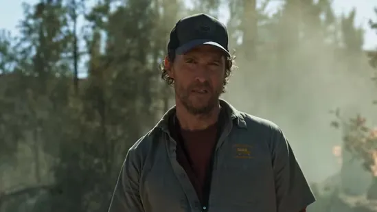 The Lost Bus true story Matthew McConaughey The Lost Bus Apple TV Kevin McKay Camp Fire movie 2018 Camp Fire Paradise California true story movies Hollywood disaster films based on real events California wildfires Apple TV plus releases The Lost Bus cast Matthew McConaughey new movie America Ferrera Kevin McKay hero story California bus driver