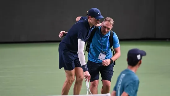 Jannik Sinner Shanghai Masters 2025 Jannik Sinner injury Jannik Sinner retirement Shanghai tennis Novak Djokovic Shanghai Masters Tallon Griekspoor Shanghai Masters results Jannik Sinner vs Griekspoor ATP Masters 1000 tennis news Shanghai Masters highlights Shanghai humidity tennis cramps ATP rankings Djokovic tennis China Masters 2025 Jannik Sinner title defense ATP tour updates tennis match report Shanghai Open 2025 Jannik Sinner latest news Djokovic vs Hanfmann Carlos Alcaraz injury tennis fitness tennis health issues ATP Masters Shanghai conditions sports news Jannik Sinner World No 2 Shanghai