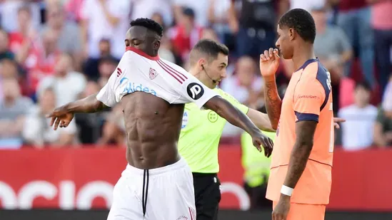 Sevilla vs Barcelona La Liga 2025 Barcelona defeat Sevilla win La Liga highlights Barcelona news Sevilla news Alexis Sanchez goal Lewandowski penalty miss Hansi Flick Barcelona manager Pedri Gonzalez Marcus Rashford goal Jose Carmona Akor Adams La Liga table Real Madrid top La Liga Atletico Madrid draw Celta Vigo match report Spanish football Barcelona match summary Sevilla match recap La Liga 2025 fixtures Barcelona shock loss Spanish champions defeat La Liga results latest Barcelona updates Sevilla performance football news today European football news La Liga goals Barcelona defence issues Sevilla victory Barcelona vs Sevilla result Barcelona next match Sevilla next match Atletico Madrid news Celta Vigo result Real Betis