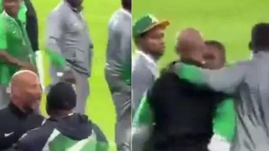 Nigeria World Cup qualifier DR Congo penalty shootout Nigeria coach allegations African playoff match football controversy Nigeria DR Congo clash 2026 World Cup qualifier Eric Chelle reaction Nigeria match highlights DR Congo progression intercontinental playoffs Nigeria football setback penalty drama African football news sports updates Nigeria defeat DR Congo victory Chancel Mbemba winning penalty viral match video Nigeria team response World Cup qualification failure Nigeria football ranking football dispute Nigeria coaching staff reaction DR Congo denial penalty shootout tension football rivalry African sports news