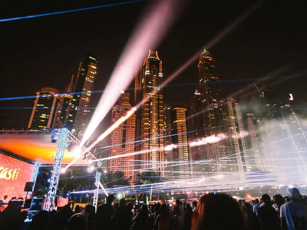 Barasti NYE 2025 Dubai New Year celebration Dubai beach party Dubai fireworks Dubai Marina skyline DJs Will Sparks Dubai main stage party Barasti resident DJs Rohan CN Williams Tom Canalli Hush Bongo VIP tables Dubai NYE tickets family-friendly Middle Deck Dubai NYE dinner Dubai buffet Dubai sparkling drinks Dubai luxury beach party Dubai music festival Dubai December events Dubai nightlife Dubai holiday celebrations Dubai Dubai weekend events Dubai NYE family Dubai dance floor Dubai open-air party