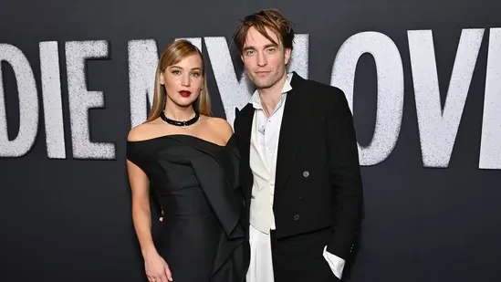 Jennifer Lawrence news Robert Pattinson Die My Love film Hollywood interview upcoming movie black comedy drama Cannes Film Festival Palme dOr nomination new film release Jennifer Lawrence interview Robert Pattinson performance Jennifer Lawrence Robert Pattinson film Grace character Jackson character postpartum story psychological drama Lynne Ramsay director Enda Walsh Alice Birch LaKeith Stanfield Nick Nolte Sissy Spacek United States theatrical release movie promotion on set experience film industry actor