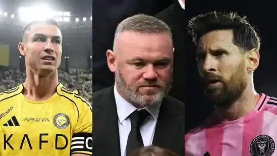 Cristiano Ronaldo Wayne Rooney Lionel Messi GOAT debate football legends Ronaldo interview Piers Morgan Manchester United stars football rivalry Ballon dOr records Messi vs Ronaldo football news sports headlines global football icons Ronaldo reaction Rooney comments football greatness best footballer of all time Portugal star Argentine star Premier League history Champions League success football fans divided sports controversy Ronaldo quotes football achievements iconic football careers football superstars respect