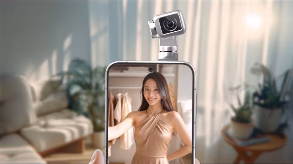 Honor Robot Phone AI gimbal smartphone rotating camera arm Honor MWC 2026 leak Honor concept phone live images AI video stabilisation mobile creator tools futuristic smartphone design Honor Magic 8 series robotic camera module USB Type C phone innovations tech news update vlog phone design China tech event